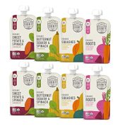 Serenity Kids 6+ Months Certified Organic Baby Food Pouches Veggie Puree | No Sugary Fruits or Added Sugar | Allergen Free | 3.5 Ounce BPA-Free Pouch | Variety Pack | 8 Count