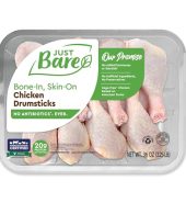 Just Bare® Natural Fresh Chicken Drumsticks | Family Pack | No Antibiotics Ever | Bone-In | 2.25 LB