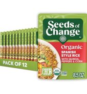 SEEDS OF CHANGE Certified Organic Spanish Style Rice With Quinoa, Peppers & Corn, Organic Food (Pack of 12)