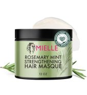 Mielle Organics Rosemary Mint Strengthening Hair Mask, Deep Conditioning Treatment Enriched with Biotin, Honey & Coconut Oil – Helps Encourage Longer, Healthier Strands, 12 Ounce